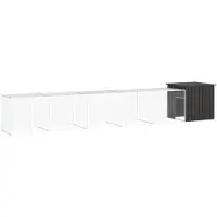 vidaXL Hühnerkäfig Anthrazit 600x91x100 cm Verzinkter Stahl