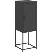 vidaXL Highboard Schwarz 36x39x107 cm Stahl