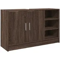 vidaXL Waschbeckenunterschrank Braun Eichen-Optik 90x29x55 cm