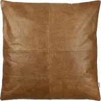 Södahl Dekokissen Cushion Lodge Leather Black Tobac (60 x 60 cm)