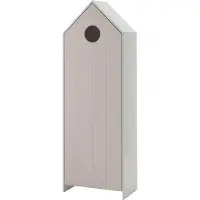 Molecule CASAMI - Schrank mit Tür pink, Rillenprofil senkrecht, MDF lackiert
