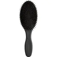 Olivia Garden Expert Care Oval Paddelbürste 16-reihig, Schwarz mit Wildschweinborsten und genoppten Führungsstiften 1 Stk.