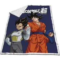 Dragon Ball Sherpa-Decke - - Son Goku &amp; Vegeta - 120x150 cm - Multicolor - Weiches Plüsch