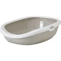 Savic Katzentoilette "Gizmo Medium" mokka/weiß, 44 x 35,5 x 12,5 cm
