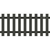 Intergard Staketenzaun Kunststoffzaun WPC schwarz 80x180cm