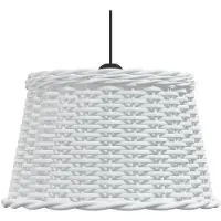 vidaXL Lampenschirm Weiß Ø45x28 cm Korbweide