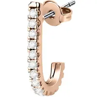La Petite Story Single semicircular earrings with crystals LPS02ARQ149