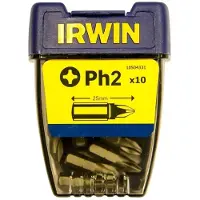 Irwin Tools 10 Puntas de destornillador Phillips2 1/4" (25mm