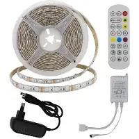 Optonica LED -Strip, RGB 4323, 12 V, 60 LEDs, EEK: G, 36 W, 2400 lm, mit Fernbedienung, 5 m, IP54