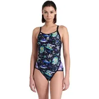 Arena Women's Fun Planet Swimsuit Super Black Multi Black Größe: 36 | Badeanzüge Outlet | Damen | Schwarz