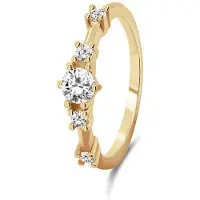 Brilio Silver - Charming gold-plated ring with zircons RI040Y - Circuit: 56 mm