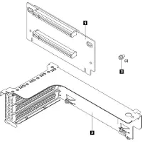 Lenovo ThinkSystem SR550/SR590/SR650 x16/x8 PCIe FH Riser 1 Kit, Montageset