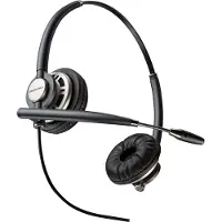 Polycom EncorePro 720D Binaurales digitales Headset mit Quick Disconnect TAA, Kabelgebunden, Anrufe/Musik, 78 g, Kopfhörer, Schwarz