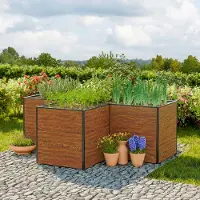 GFP 225 x 225 x 77 cm Hochbeet, Holzoptik - (GFPV00562)
