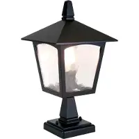 Elstead Lighting Elstead York Außen-Stehleuchte E27 32cm Schwarz IP43