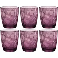 Bormioli Rocco Tumbler Diamond Violett 300 ml (6er-Set)