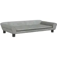 vidaXL Hundebett Hellgrau 100x50x21 cm Samt