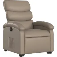 vidaXL Relaxsessel mit Aufstehhilfe Elektrisch Cappuccino Kunstleder