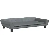 vidaXL Hundebett Dunkelgrau 100x50x21 cm Samt