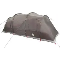 vidaXL Tunnel-Familienzelt 6 Personen Braun Wasserdicht