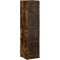 vidaXL Highboard mit Glastüren Räuchereiche 35x37x142 cm