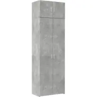 vidaXL Hochschrank Betongrau 70x42,5x225 cm Holzwerkstoff