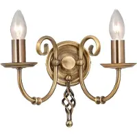 Elstead Lighting Elstead Artisan Wandleuchte E14 2-fach Gealtertes Messing