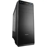 Modecom Oberon Pro Glas Schwarz, Midi-Tower PC-Gehäuse, ATX, Micro-ATX, ITX, Echtglas-Seitenteil, 2x 120 mm Lüfter, Staubfilter, Kabelmanagement