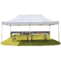 TOOLPORT 4x8m Aluminium Faltpavillon, ohne Seitenteile, weiß