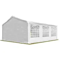 TOOLPORT Partyzelt 3x6 m Pavillon starke PVC 600 N Plane wasserdicht und schneller Aufbau