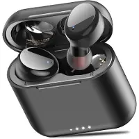 TOZO T6 Bluetooth Kopfhörer Kabellos In Ear Ohrhörer Sport Touch control Wireless Bluetooth Headset mit kabellosem Ladecase Mikrofon Premium Sound Bass Schwarz