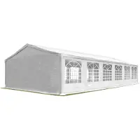 TOOLPORT Partyzelt 6x12 m Pavillon starke PVC 600 N Plane wasserdicht und schneller Aufbau