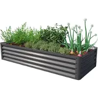 PRIMEYARD 180 x 75 x 35 cm Hochbeet, Stahl, anthrazit - (GFPV00814)