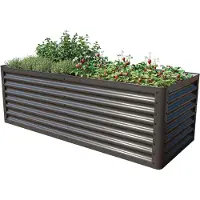 PRIMEYARD 180 x 75 x 60 cm Hochbeet, Stahl, anthrazit - (GFPV00813)