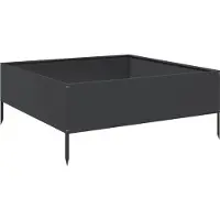 vidaXL Hochbeet Schwarz 100x100x41 cm Stahl