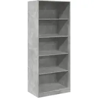 vidaXL Kleiderschrank Betongrau 80x50x200 cm Holzwerkstoff