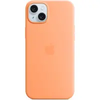Apple Original iPhone 15 Plus Hülle - Silikon - Backcover/Soft Case - Orange