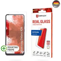 Displex Displayschutzfolie "Real Glass Samsung Galaxy A34 5G", transparent, B:10cm H:3cm T:25mm, Displayfolien, Displayschutzfolie