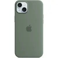 Apple Original iPhone 15 Plus Hülle - Silikon - Backcover/Soft Case - Grün