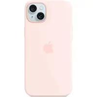 Apple Original iPhone 15 Plus Hülle - Silikon - Backcover/Soft Case - Hellrosa