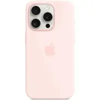 Apple Original iPhone 15 Pro Hülle - Silikon - Backcover/Soft Case - Hellrosa