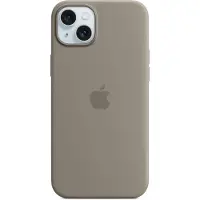 Apple Original iPhone 15 Plus Hülle - Silikon - Backcover/Soft Case - Grau