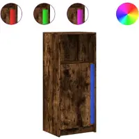 vidaXL LED-Sideboard Räuchereiche 42,5x34x100 cm Holzwerkstoff