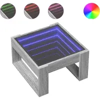 vidaXL Couchtisch mit Infinity-LED Grau Sonoma 50x53x30 cm