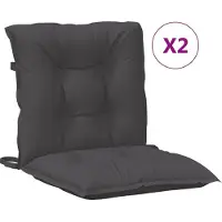 vidaXL Niedriglehner-Auflagen 2 Stk Melange Anthrazit 100x50x7cm Stoff