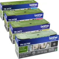 Brother 4 Toner Multipack TN-247 K C M Y 4-farbig