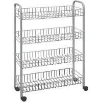Metaltex Bad/Küchenwagen Snello 84X56Cm Stahl Weiß