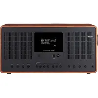 Revo SuperConnect Stereo - Hybrid-Stereo-Tischradio - DAB+/UKW und Internetradio - WLAN - Bluetooth mit aptX - 30 W - Nussbaum/Schwarz