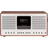 Revo SuperConnect Stereo – Hybrid-DAB+/UKW- und Internetradio mit Bluetooth – Walnuss/Silber
