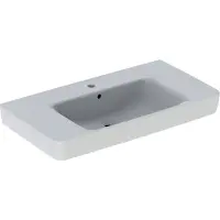 Geberit Waschtisch Renova Plan mit Ablagefläche 90 cm weiß mit KeraTect Spezialglasur 501702008